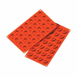 Форма силиконовая P.L. Proff Cuisine Саварин овал 6 ячеек 85*60 мм, h 24 мм (30*17,5 см)